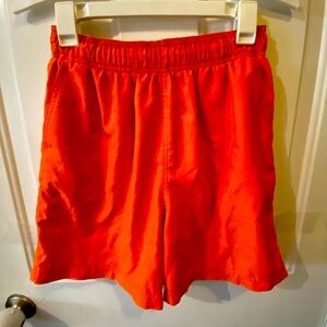 Orange men's small swim trunks
